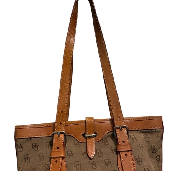 Dooney & Bourke Monogrammed Canvas/Leather Shoulder Bucket
Bag Brown/Tan - Picture 7 of 16